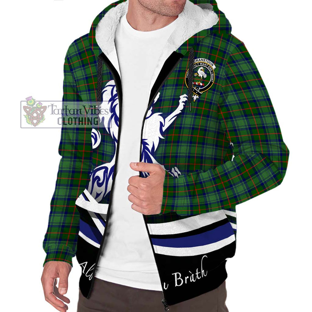 Cranstoun (Cranston) Tartan Sherpa Hoodie with Alba Gu Brath Regal Lion Emblem Unisex S - Tartan Vibes Clothing