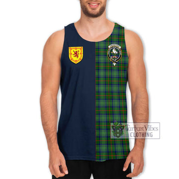 Cranstoun (Cranston) Tartan Men's Tank Top Alba with Scottish Lion Royal Arm Half Style Men - Tartan Vibes Clothing
