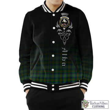 Cranstoun (Cranston) Tartan Baseball Jacket Featuring Alba Gu Brath Family Crest Celtic Inspired Unisex - Tartan Vibes Clothing