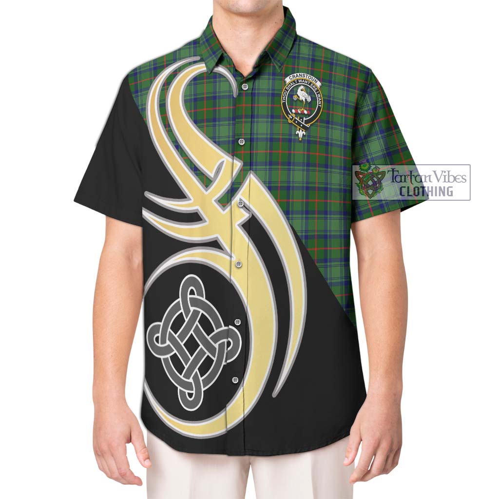 Cranstoun (Cranston) Tartan Hawaiian Shirt with Family Crest and Celtic Symbol Style Kid - Tartan Vibes Clothing