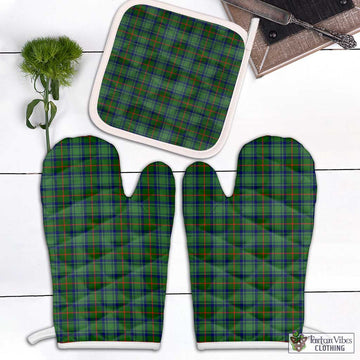 Cranstoun (Cranston) Tartan Combo Oven Mitt & Pot-Holder Combo 2 Oven Mitt & 1 Pot-Holder Black - Tartan Vibes Clothing