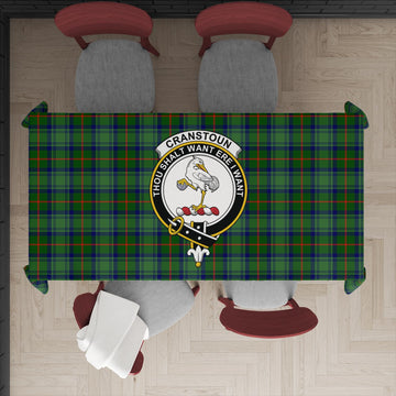 Cranstoun (Cranston) Tartan Tablecloth with Family Crest XL 57.1"x70.9"(145x180cm) - Tartan Vibes Clothing