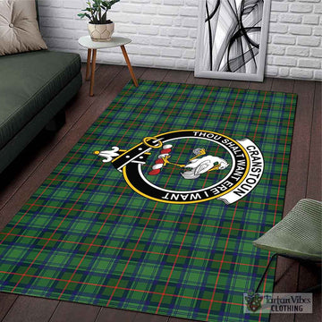 Cranstoun (Cranston) Tartan Area Rug with Family Crest L 59*86 inch (150x220 cm) - Tartan Vibes Clothing