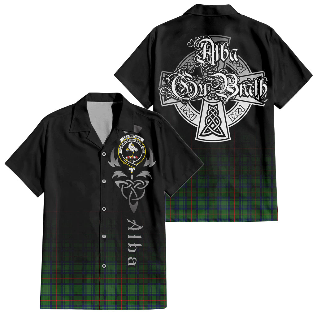 Cranstoun (Cranston) Tartan Hawaiian Shirt Shirt Featuring Alba Gu Brath Family Crest Celtic Inspired Kid - Tartan Vibes Clothing
