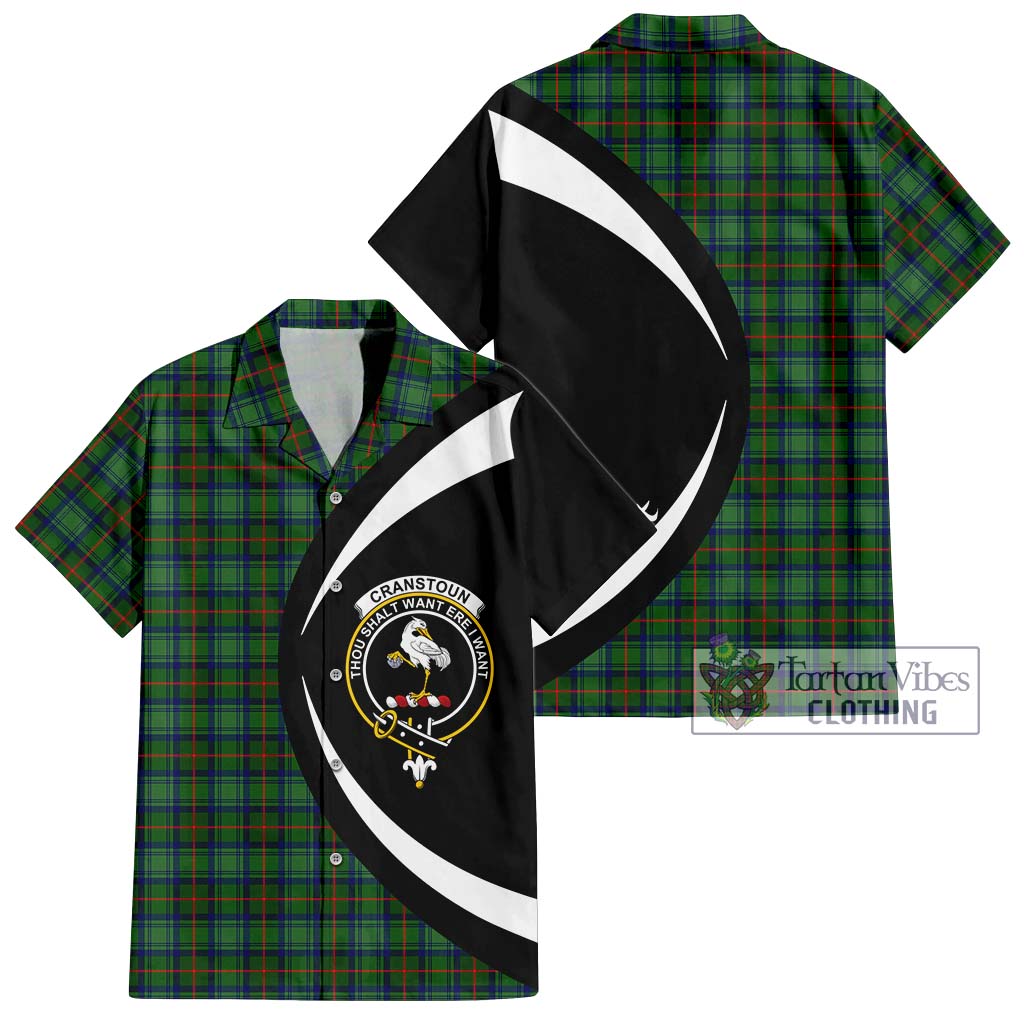 Cranstoun (Cranston) Tartan Hawaiian Shirt with Family Crest Circle Style Kid - Tartan Vibes Clothing