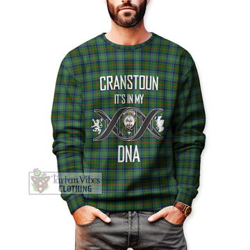 Cranstoun (Cranston) Tartan Sweatshirt with Family Crest DNA In Me Style Unisex - Tartan Vibes Clothing