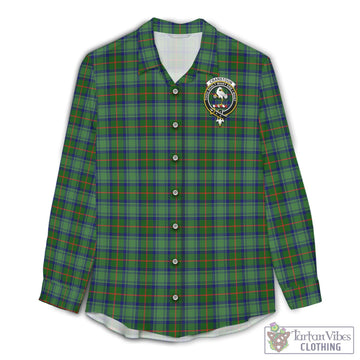 Cranstoun (Cranston) Tartan Women's Casual Shirt with Family Crest Female - Tartan Vibes Clothing