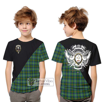 Cranstoun (Cranston) Tartan Kid T-Shirt with Family Crest and Military Logo Style Youth XL Size14 - Tartan Vibes Clothing