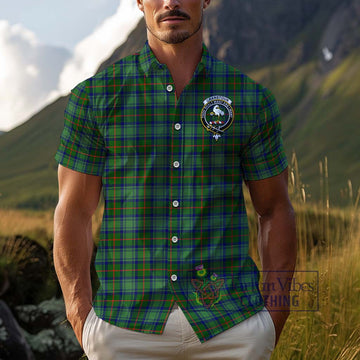 Cranstoun (Cranston) Tartan Cotton Hawaiian Shirt with Family Crest Kid - Tartan Vibes Clothing