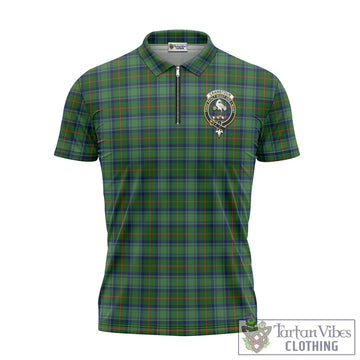 Cranstoun (Cranston) Tartan Zipper Polo Shirt with Family Crest Unisex - Tartan Vibes Clothing