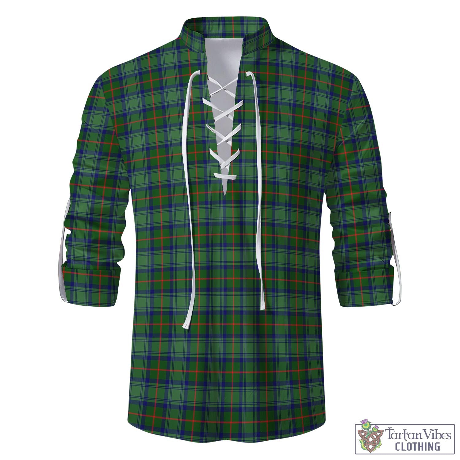 Tartan Vibes Clothing Cranstoun Tartan Men's Scottish Traditional Jacobite Ghillie Kilt Shirt