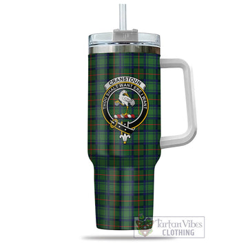 Cranstoun (Cranston) Tartan Tumbler with Handle with Family Crest - Tartan Vibes Clothing