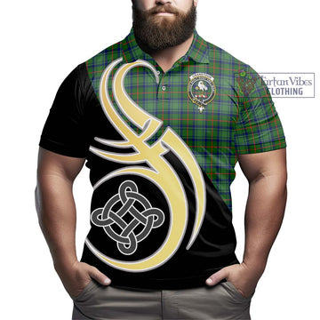 Cranstoun (Cranston) Tartan Polo Shirt with Family Crest and Celtic Symbol Style - Tartan Vibes Clothing
