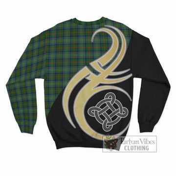 Cranstoun (Cranston) Tartan Sweatshirt with Family Crest and Celtic Symbol Style - Tartan Vibes Clothing