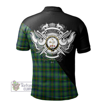 Cranstoun (Cranston) Tartan Polo Shirt with Family Crest and Military Logo Style - Tartan Vibes Clothing