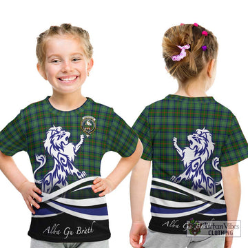 Cranstoun (Cranston) Tartan Kid T-Shirt with Alba Gu Brath Regal Lion Emblem - Tartan Vibes Clothing