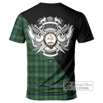 Cranstoun (Cranston) Tartan T-Shirt with Family Crest and Military Logo Style - Tartan Vibes Clothing