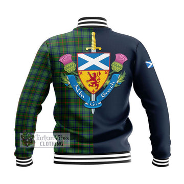 Cranstoun (Cranston) Tartan Baseball Jacket Alba with Scottish Lion Royal Arm Half Style - Tartan Vibes Clothing