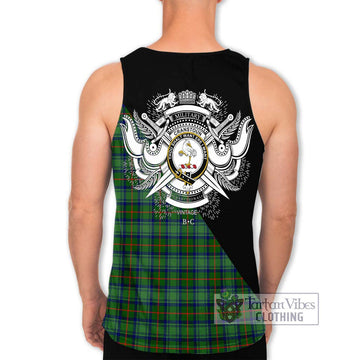 Cranstoun (Cranston) Tartan Men's Tank Top with Family Crest and Military Logo Style - Tartan Vibes Clothing