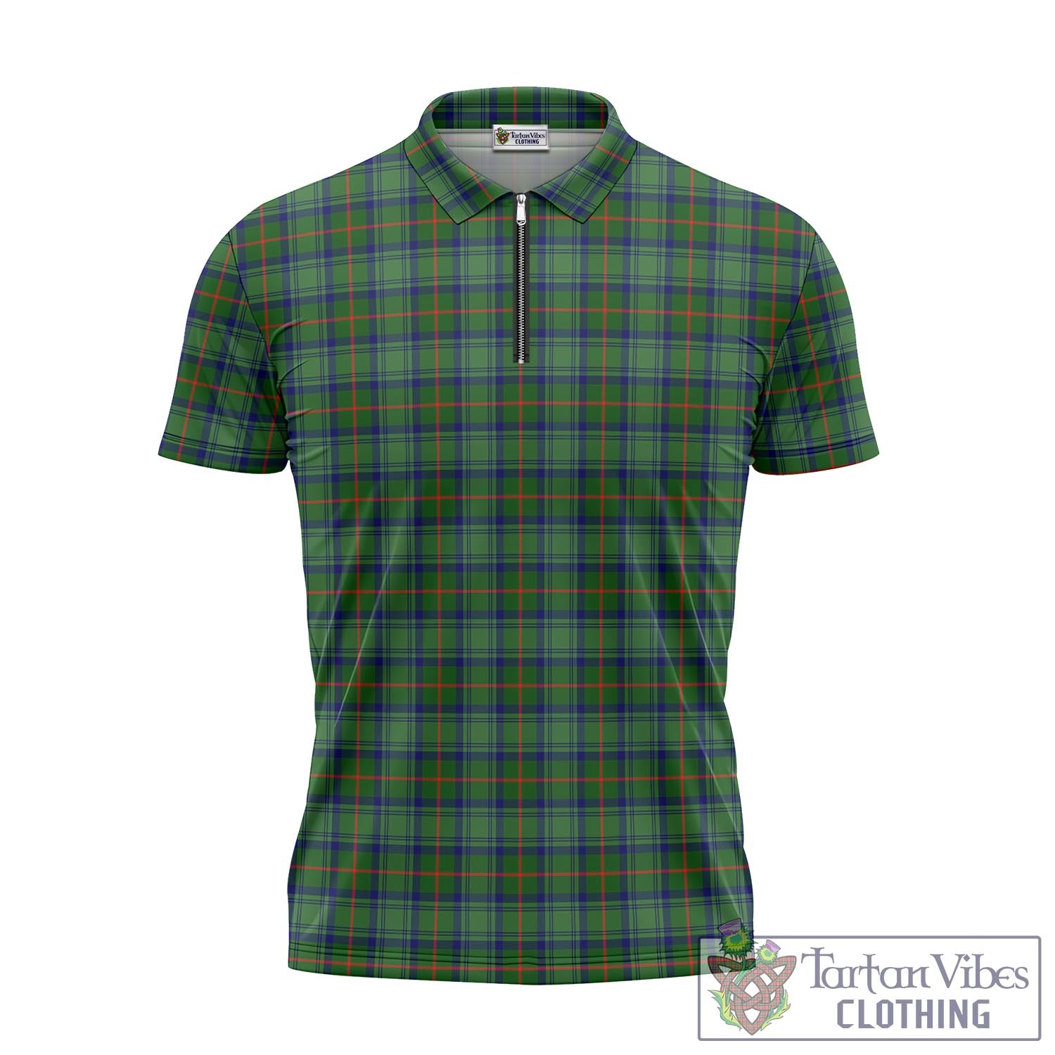 Cranstoun (Cranston) Tartan Zipper Polo Shirt - Tartan Vibes Clothing