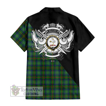 Cranstoun (Cranston) Tartan Hawaiian Shirt with Family Crest and Military Logo Style - Tartan Vibes Clothing