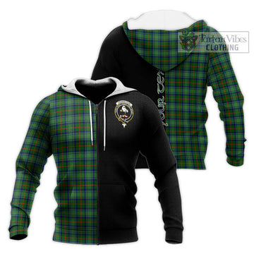 Cranstoun (Cranston) Tartan Knitted Hoodie with Family Crest and Half Of Me Style Unisex Knitted Zip Hoodie - Tartan Vibes Clothing