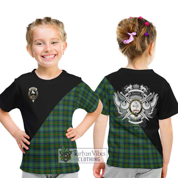Cranstoun (Cranston) Tartan Kid T-Shirt with Family Crest and Military Logo Style - Tartan Vibes Clothing