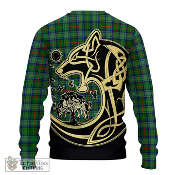 Cranstoun (Cranston) Tartan Ugly Sweater with Family Crest Celtic Wolf Style - Tartan Vibes Clothing