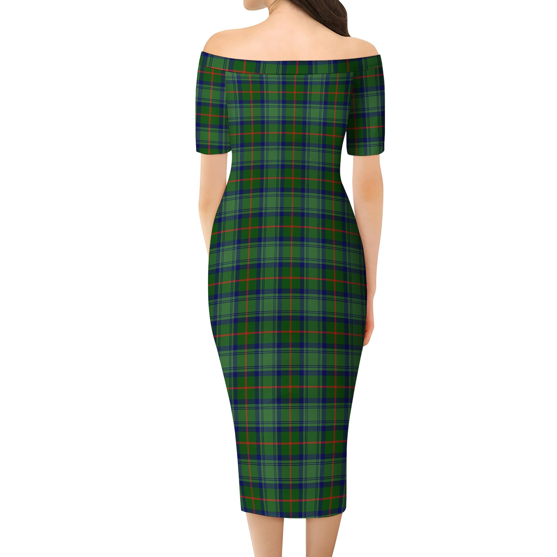 Cranstoun (Cranston) Tartan Off Shoulder Lady Dress - Tartan Vibes Clothing