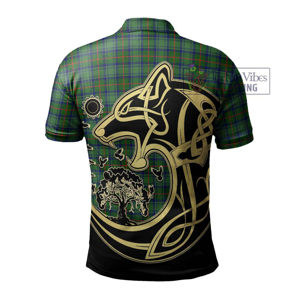 Cranstoun (Cranston) Tartan Polo Shirt with Family Crest Celtic Wolf Style - Tartan Vibes Clothing