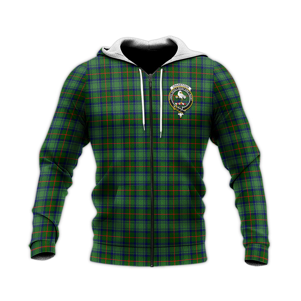Cranstoun (Cranston) Tartan Knitted Hoodie with Family Crest Unisex Knitted Zip Hoodie - Tartan Vibes Clothing