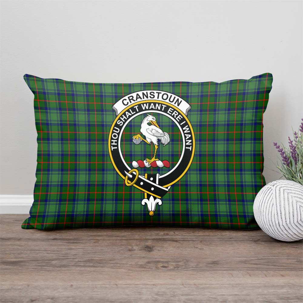 Cranstoun (Cranston) Tartan Pillow Cover with Family Crest - Tartan Vibes Clothing