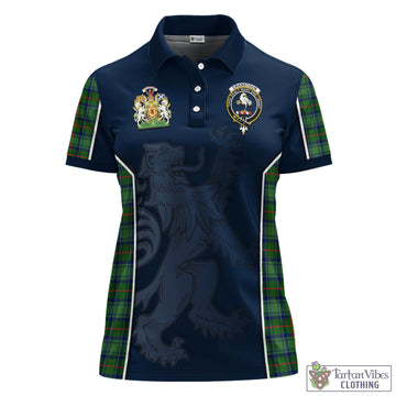 Cranstoun (Cranston) Tartan Women's Polo Shirt with Family Crest and Lion Rampant Vibes Sport Style - Tartan Vibes Clothing