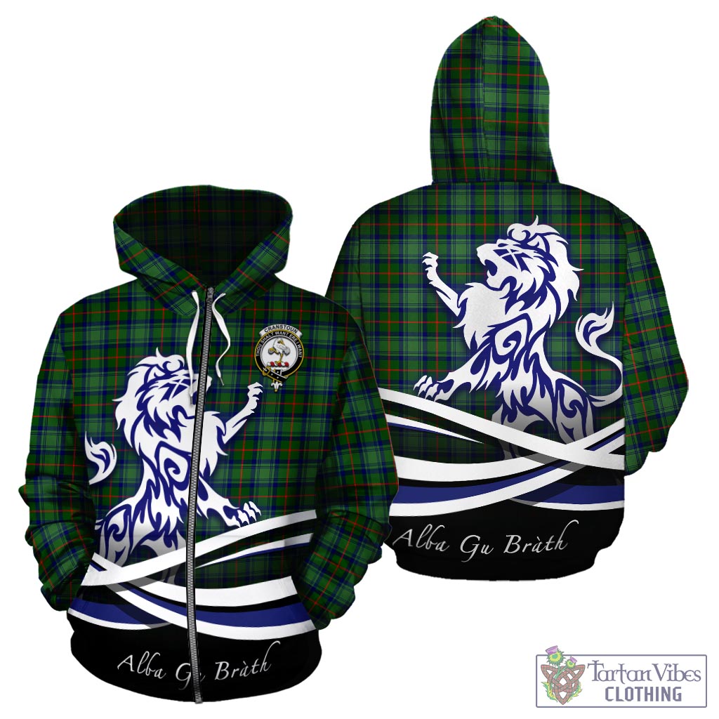 Cranstoun (Cranston) Tartan Hoodie with Alba Gu Brath Regal Lion Emblem - Tartan Vibes Clothing