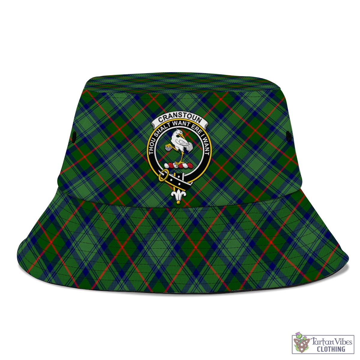 Cranstoun (Cranston) Tartan Bucket Hat with Family Crest - Tartan Vibes Clothing