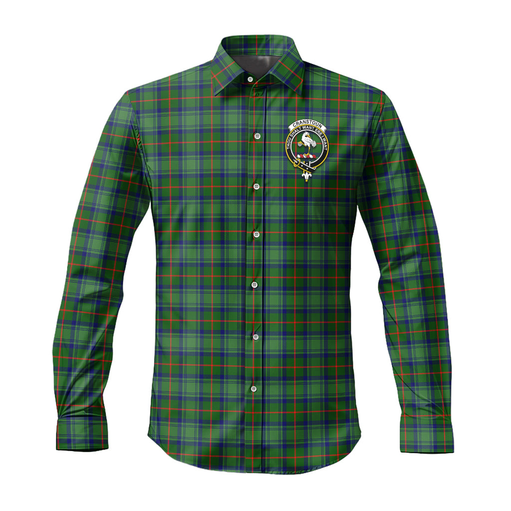 Cranstoun (Cranston) Tartan Long Sleeve Button Up Shirt with Family Crest Men's Shirt - Tartan Vibes Clothing