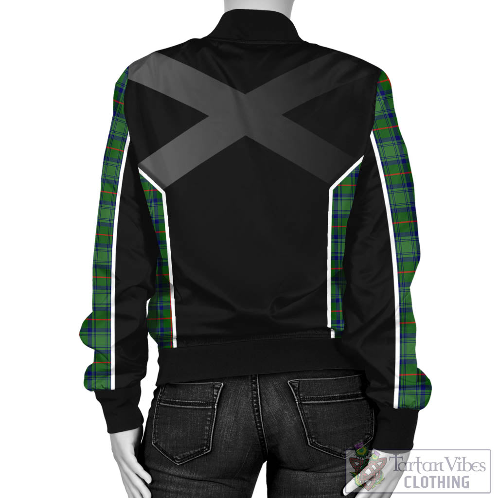 Cranstoun (Cranston) Tartan Bomber Jacket with Family Crest and Scottish Thistle Vibes Sport Style - Tartan Vibes Clothing