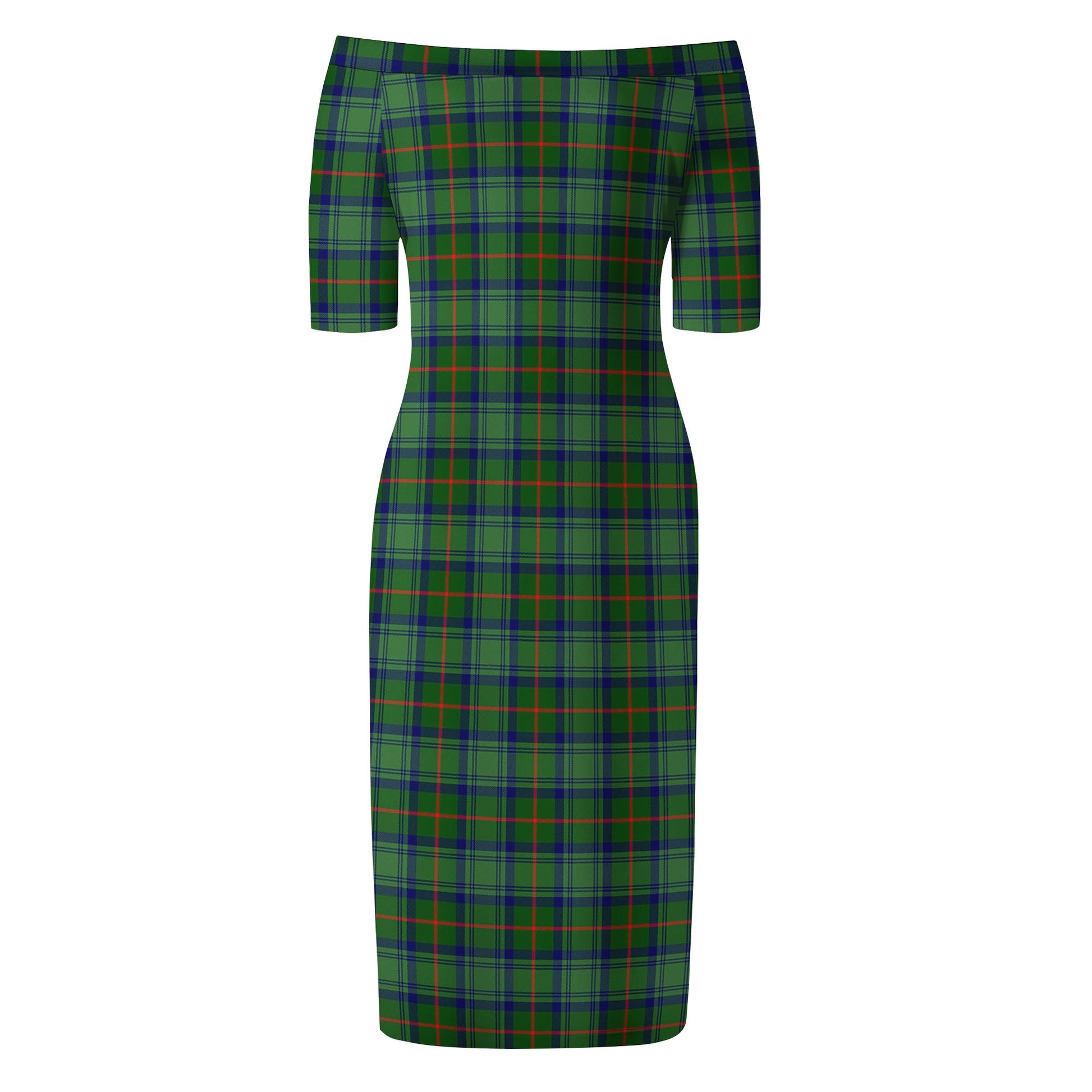 Cranstoun (Cranston) Tartan Off Shoulder Lady Dress - Tartan Vibes Clothing