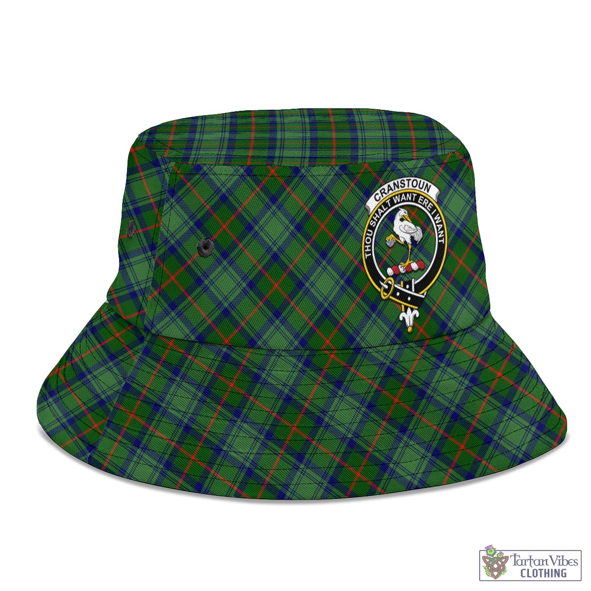 Cranstoun (Cranston) Tartan Bucket Hat with Family Crest - Tartan Vibes Clothing