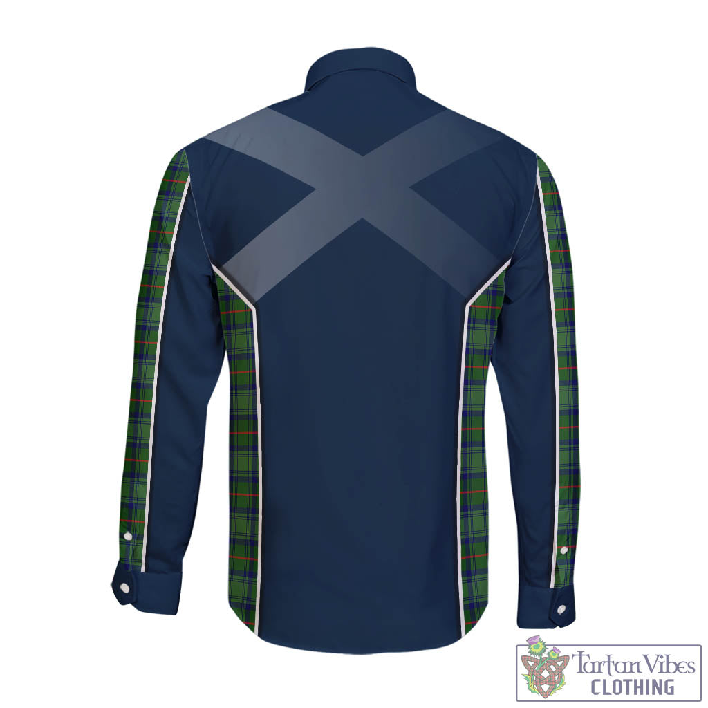 Tartan Vibes Clothing Cranstoun Tartan Long Sleeve Button Up Shirt with Family Crest and Lion Rampant Vibes Sport Style