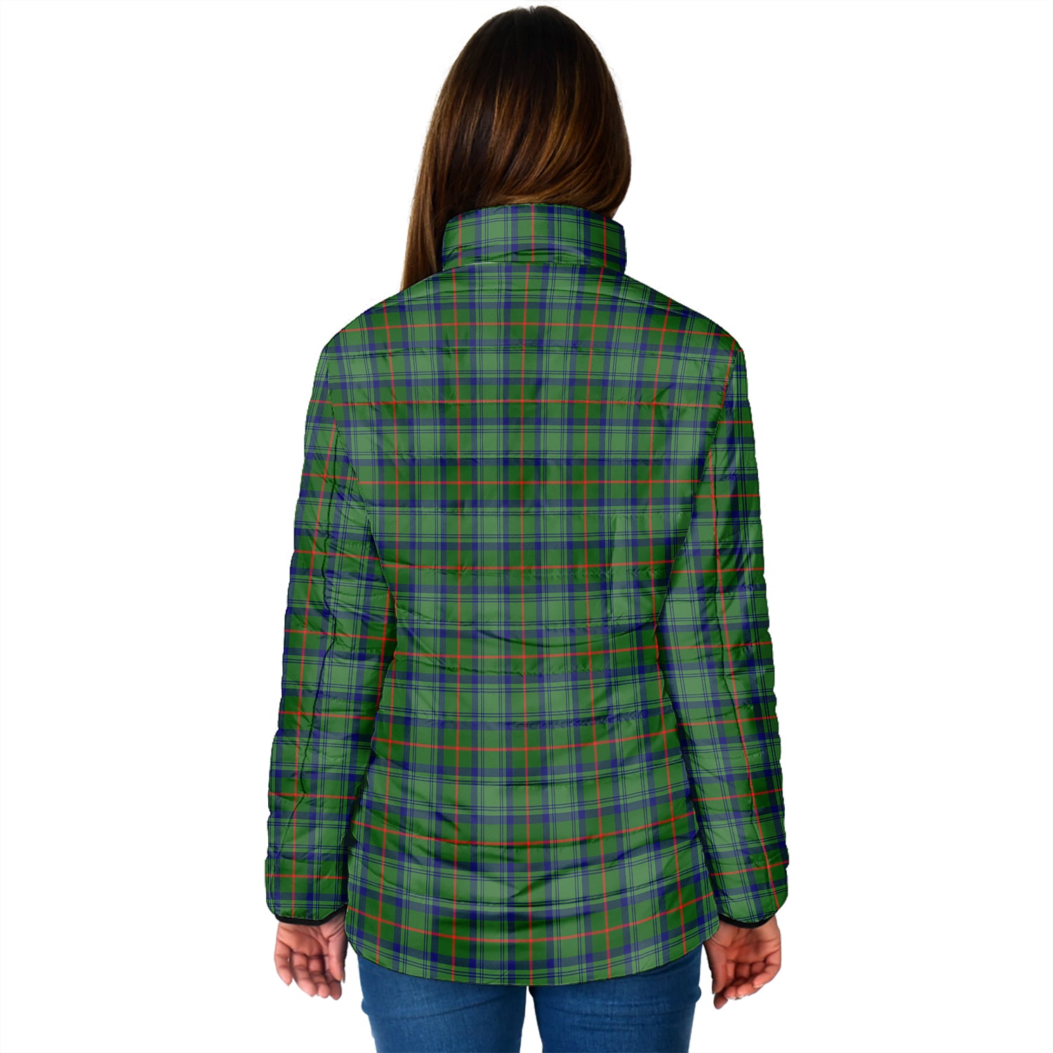 Cranstoun (Cranston) Tartan Padded Jacket with Family Crest - Tartan Vibes Clothing