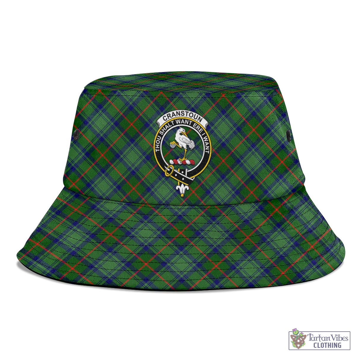 Cranstoun (Cranston) Tartan Bucket Hat with Family Crest - Tartan Vibes Clothing