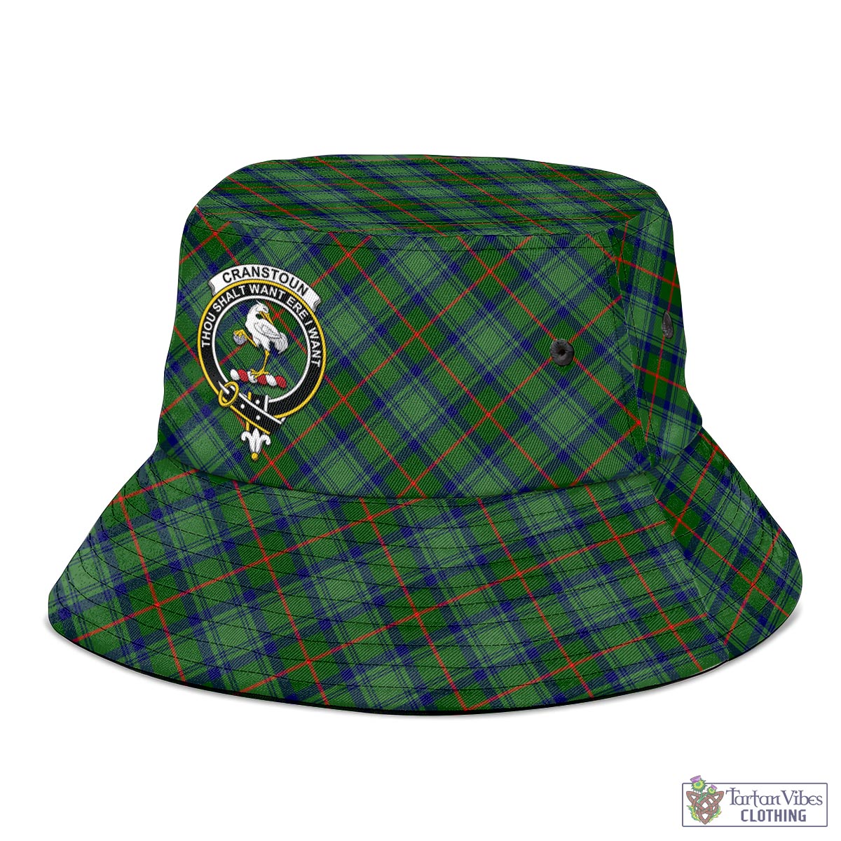 Cranstoun (Cranston) Tartan Bucket Hat with Family Crest - Tartan Vibes Clothing