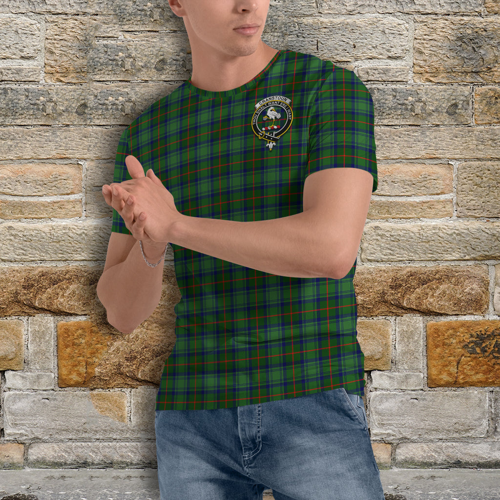 Cranstoun (Cranston) Tartan T-Shirt with Family Crest - Tartan Vibes Clothing