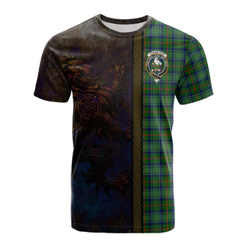 Cranstoun (Cranston) Tartan Family Crest Cotton T-shirt Alba Gu Brath Be Brave Lion Ancient Style
