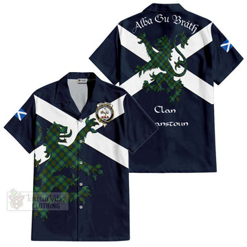 Cranstoun (Cranston) Tartan Lion Rampant Hawaiian Shirt Proudly Display Your Heritage with Alba Gu Brath and Clan Name Kid - Tartan Vibes Clothing