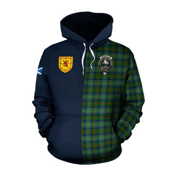 Cranstoun (Cranston) Tartan Cotton Hoodie Alba with Scottish Lion Royal Arm Half Style Pullover Hoodie XS - Tartan Vibes Clothing