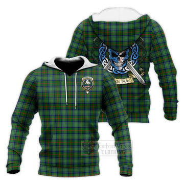 Cranstoun (Cranston) Tartan Knitted Hoodie with Family Crest Celtic Skull Style Unisex Knitted Pullover Hoodie - Tartan Vibes Clothing
