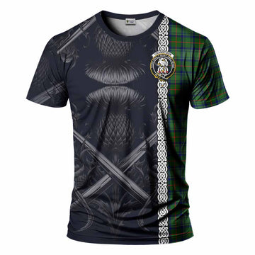 Cranstoun (Cranston) Tartan T-Shirt with Family Crest Cross Sword Thistle Celtic Vibes Kid's Shirt - Tartan Vibes Clothing