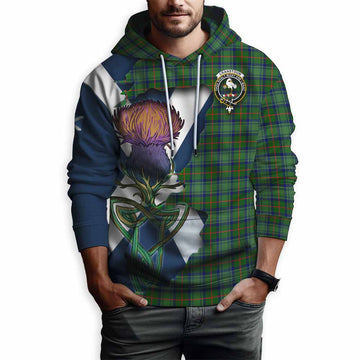 Tartan Vibes Clothing Cranstoun (Cranston) Tartan Family Crest Hoodie Scottish Thistle Celtic Inspired